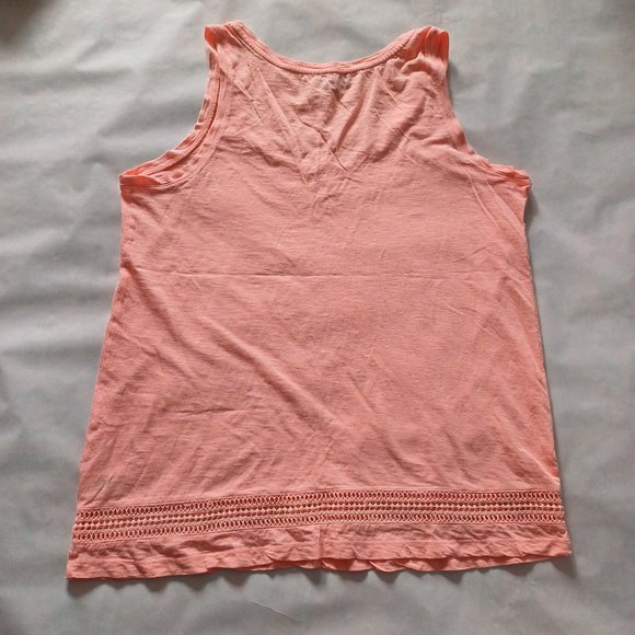 Coral Lord & Taylor Summer Lacy Tank Top M Size - Picture 9 of 11